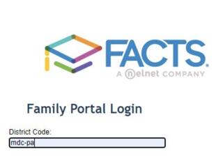 FACTS Parent Portal Login